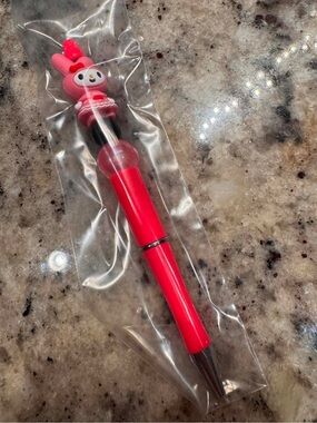 My melody Pink Character Ballpoint Pen - Cute Bunny Topper